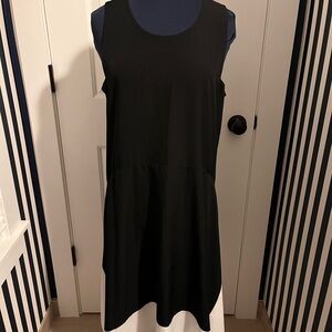 1. State Black Asymmetrical Sleeveless Dress